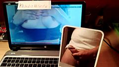 Biker pays tribute to Klaudia hotwife's hot pussy