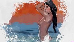 Petite MILF undresses, shows off natural tits and body