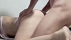 White Slut Sucking Rimjob Fucking In Satin Lingerie Thong Stockings Heels.