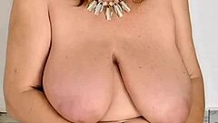 horny granny mariaold seduces with huge tits and masturbates to orgasm