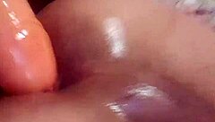 Tight Shemale Plays with 11 Inch Dildo