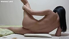 Hot Japanese Girl Performs Naked Yoga Exercise On Webcam With Natural Tits