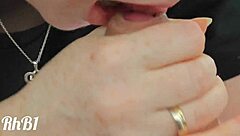 He cums as I caress him with my tongue.