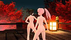 Megurine Luka & Meiko Magnet Project Diva Nude Mod Full Nude