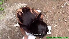 Girl gets a lot of cum in her mouth