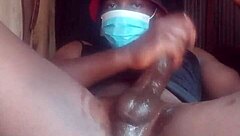 Kenyan Shemale SexyJayla254 Shoots Massive Load in Solo Clip