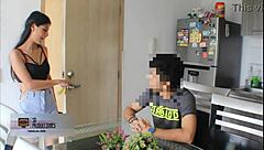 latina girl gets filled with cum by stepdad