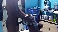 He could not resist and broke into the kitchen for sex pt2