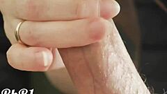 He cums as I caress him with my tongue.