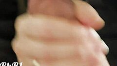 He cums as I caress him with my tongue.