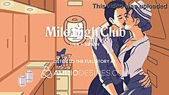 Flight attendant licks lesbian's dripping wet pussy in public