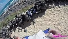 Sex camping on a public beach in Germany Part 1