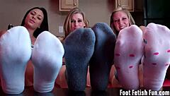We're giving you a foot massage while teasing you to cum