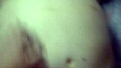 Husband rubs belly, cum on it, thrilling chubby beauty