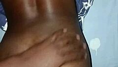 Ebony hot girlfriend getting fucked from behind and creaming on my dick full clip on sheer