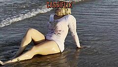 Black guy fucked my ass deep with his thick cock on the beach