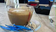 I flash brunette in outdoor public for pov sex blowjob