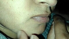 The step brother carefully rubbed and fucked her pussy