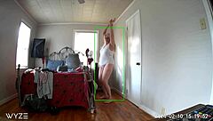 Hidden Camera - Step Mom Comes Home From Shopping Tries On New Clothes And Masturbates