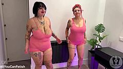 Belly button fetish and huge areolas with oiled pregnant boobs preview