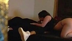 Amber Sucks Rookie Cameraman's Cock Interracially