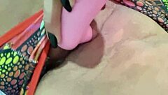 Brazilian Pornstar Brunette Flashes Pussy Solo with Vibrator for Orgasm