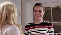 Busty Masseuse Licks And Fingers Pussy During Massage