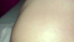 Petite babe jerks off staring at sexy holes at night