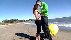 charlotte de castille gets fucked in the ass on the beach and swallows cum in front of passersby