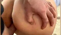 he pulls his big cock out of her pussy and she takes a mouthful