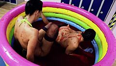 romana ryder and tammie lee clash in a wild jelly fight