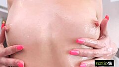 Skinny walking fuck doll with small tits gets guts rearranged