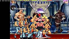 Intense gangbang of Lilith in Hentai Mugen with doggystyle banging