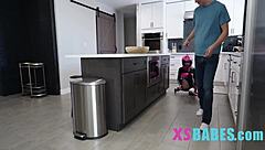 Whoa! Teenie switches from kart riding to wild cock action!