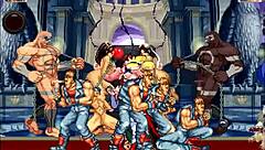 Intense gangbang of Lilith in Hentai Mugen with doggystyle banging