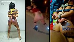 Exercising the Bound Slut Samantha in BDSM