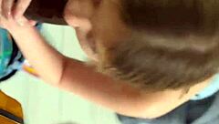 Boss's Daughter Eating BBC on Lunch Break!