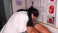 Erection In Front Of Nurse At Hospital