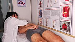 Erection In Front Of Nurse At Hospital