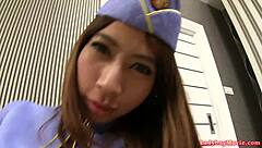 Ladyboy Stewardess Crystal With Anal Beads