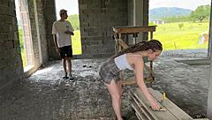 Shared Hot Busty Girl With Stepdad In Abandoned House For Amateur Cock And Vagina Play