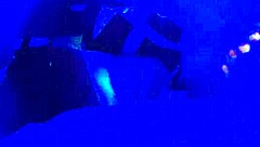 Blacklight fetish with feet and toes