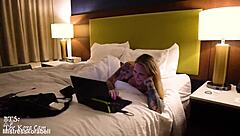 Hotel Room Passion Ignites with Intense Interracial Action