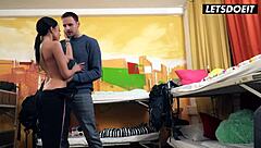 yo, lexy layo, this horny milf, gets banged hard by her roommate at horny hostel