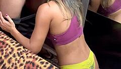 Watch Belinha's morning adventures with two big cocks in lingerie?