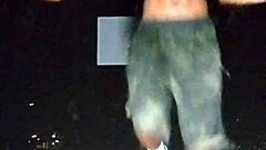 park interview with skinny beautiful mature