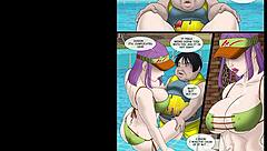 Horny step mom fingers and rides american girl