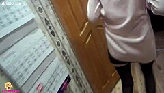 Oh wow, the blonde student got punished by her husband pissing in her mouth in the garage 😲