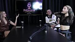 Yasmin Pariz Moans Passionately While Sucking Cock in Sheer Red Lingerie