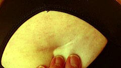 Feeling teased, dawnskye masturbates with armpit kisses and belly button play